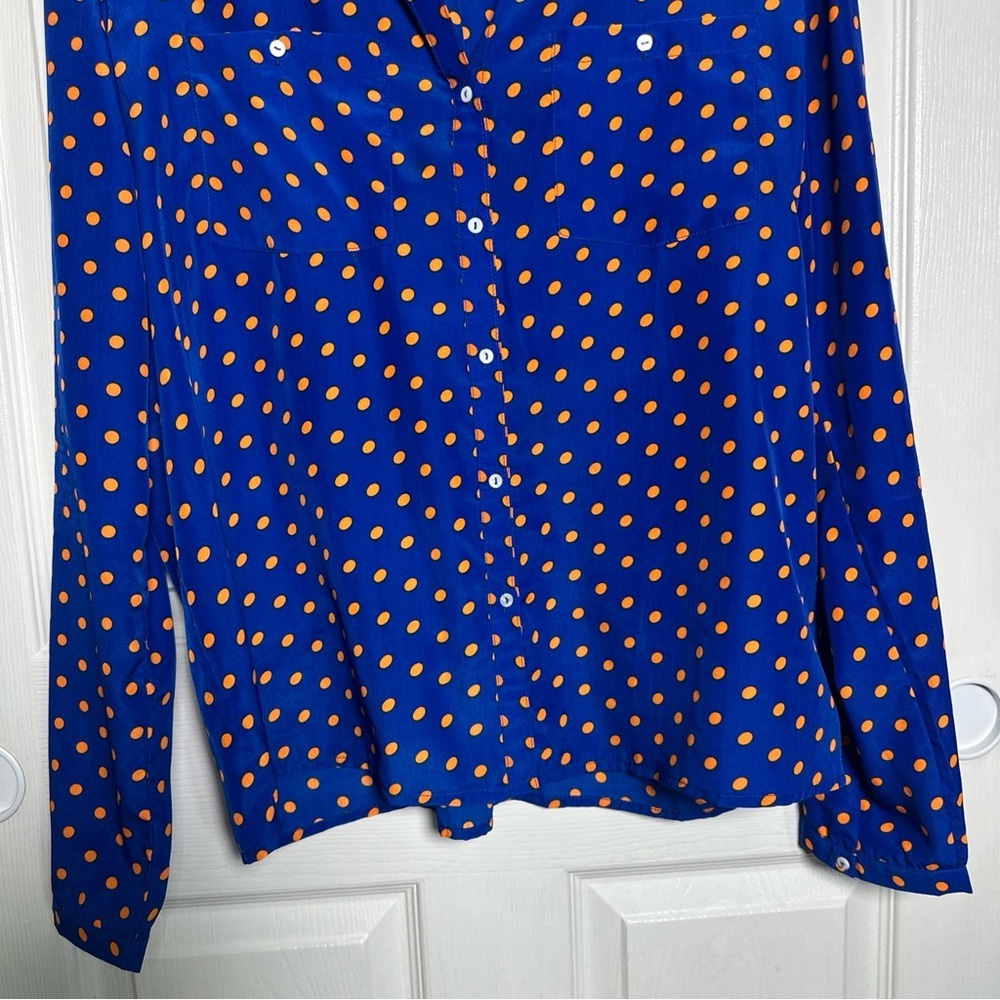 KUT For The Kloth XL Women's Button Down Long Sleeve Shirt-Polka Dot Office - Picture 4 of 12